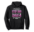 Super Proud Step Dad 2024 Graduate Hoodie - Unique Graphic Men Women - T-Shirt, Sweatshirt, Hoodie