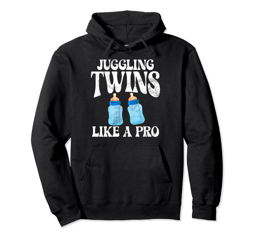 Juggling Twins Like Pro Twin Dad Hoodie - Minimalist Print Men Women - T-Shirt, Sweatshirt, Hoodie