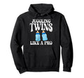 Juggling Twins Like Pro Twin Dad Hoodie - Minimalist Print Men Women - T-Shirt, Sweatshirt, Hoodie