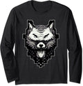 Wolf Head Pixel Art 8 Bit Retro Video Game - Adult & Kids T-Shirts, Sweatshirts & Hoodies apparel design preview 1