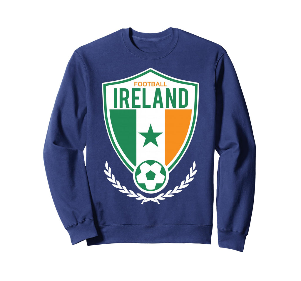 Trendy Ireland Soccer Shield Sweatshirt - Custom Art Print Unisex - T-Shirt, Sweatshirt, Hoodie