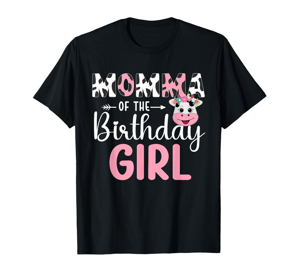 Momma Birthday Farm Cow 1 St Birthday T-Shirt - Trendy Graphic for Adults - T-Shirt, Sweatshirt, Hoodie