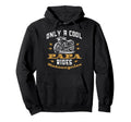 Only Papa Rides Motorcycle Fathers Day Hoodie - Trendy Graphic Unisex - T-Shirt, Sweatshirt, Hoodie