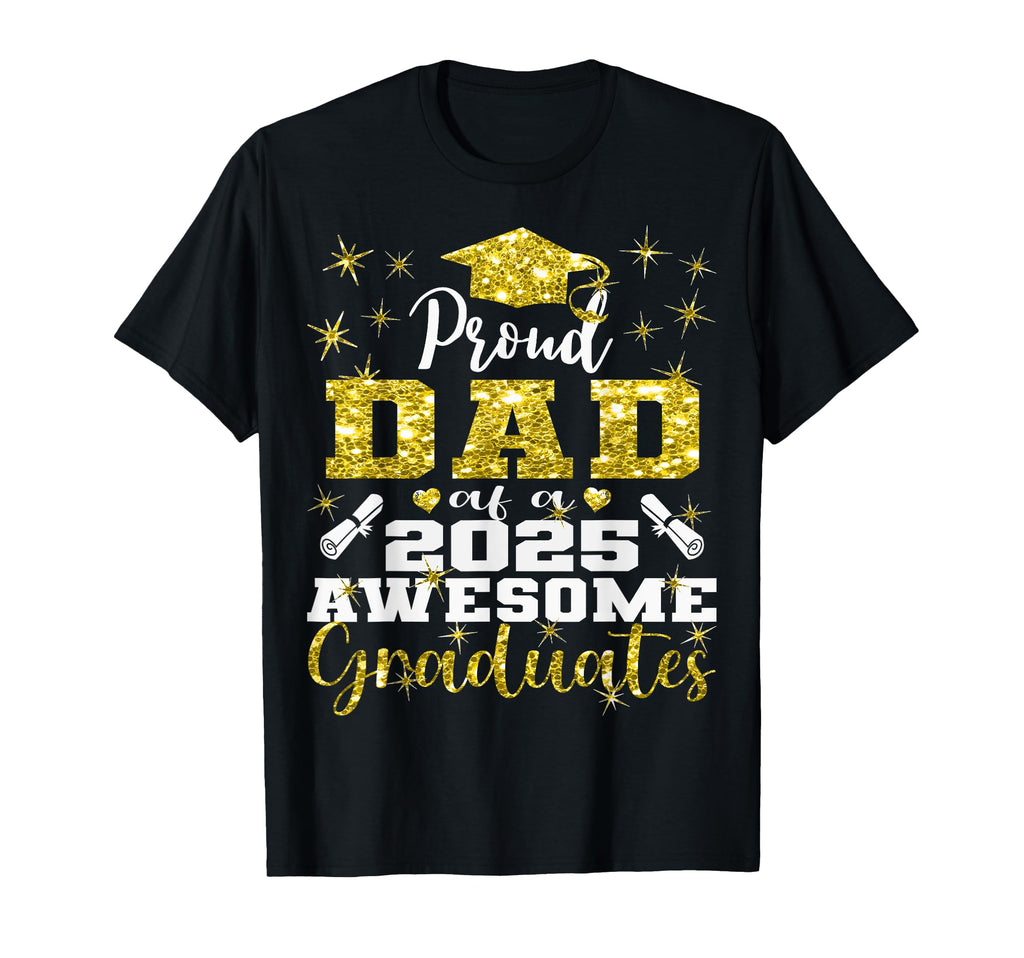 Super Proud Dad 2025 Graduate Senior T-Shirt - Custom Art Print Unisex - T-Shirt, Sweatshirt, Hoodie