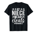 My Niece Wears Cleats Soccer T-Shirt - Casual Everyday Wear Men Women - T-Shirt, Sweatshirt, Hoodie