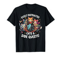 Easily Distracted Cats Side Quests Cat T-Shirt - Trendy Graphic for Adults - T-Shirt, Sweatshirt, Hoodie