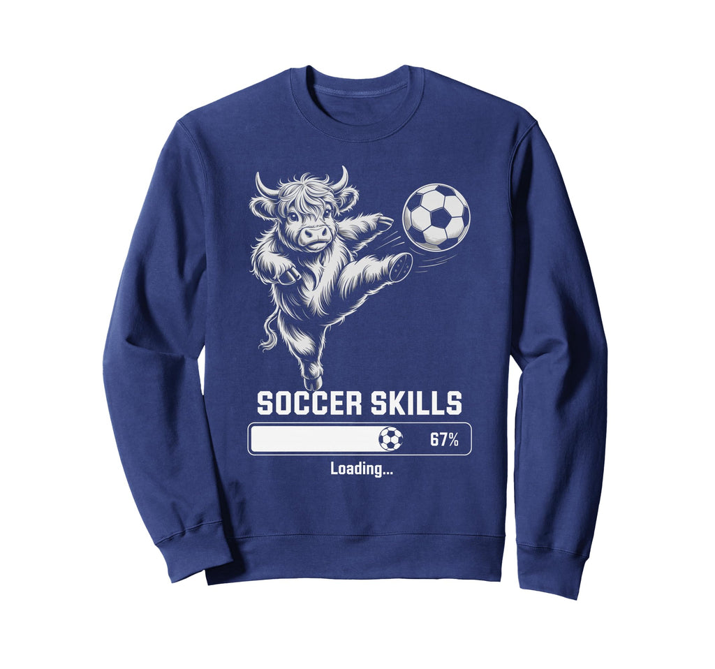 Funny Heifer Soccer Skills Loading Sweatshirt - Custom Art Print Unisex - T-Shirt, Sweatshirt, Hoodie