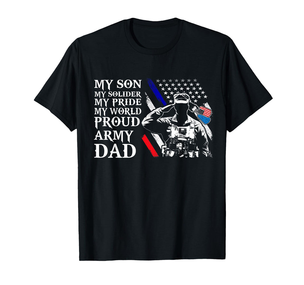 Proud Army Dad Usa Flag Veterans Dad T-Shirt - Graphic Print for Adults - T-Shirt, Sweatshirt, Hoodie
