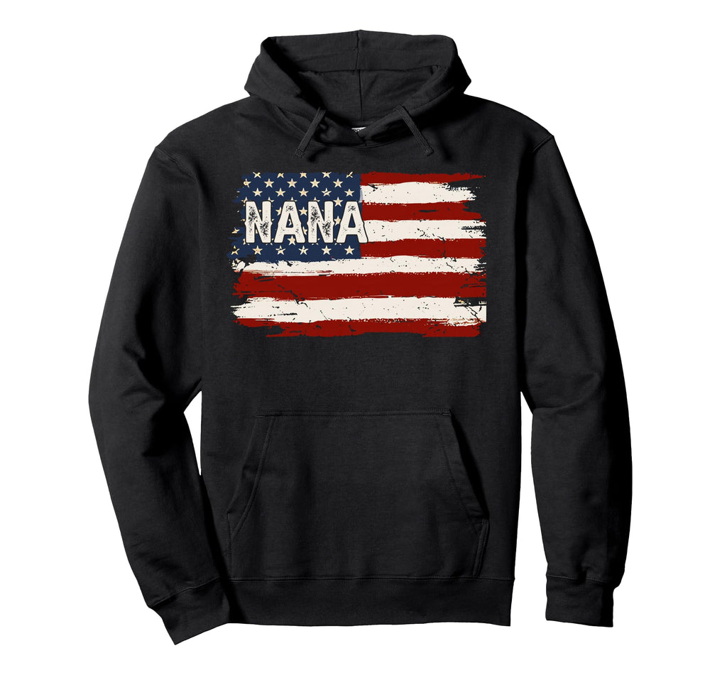 Nana American Flag Patriotic Mothers Day Hoodie - Custom Art Print Unisex - T-Shirt, Sweatshirt, Hoodie
