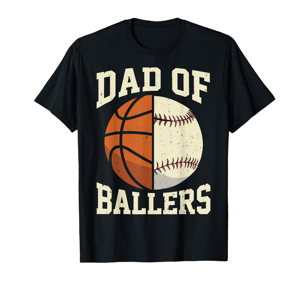Dad Ballers Fathers Day Basketball T-Shirt - Minimalist Print for Adults - T-Shirt, Sweatshirt, Hoodie