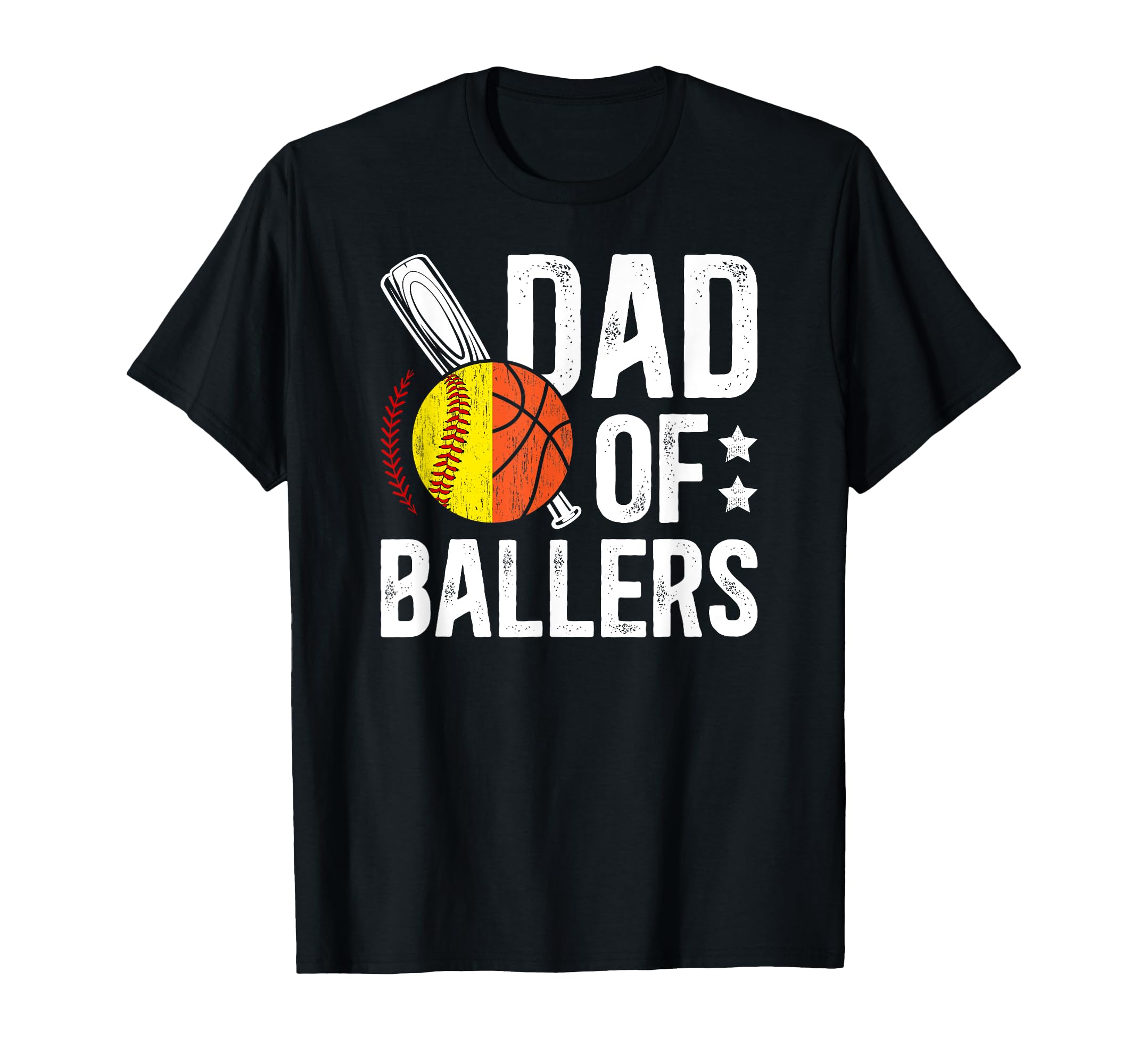 Dad Ballers Softball Basketball Dad T-Shirt - Aesthetic Graphic for Adults - T-Shirt, Sweatshirt, Hoodie