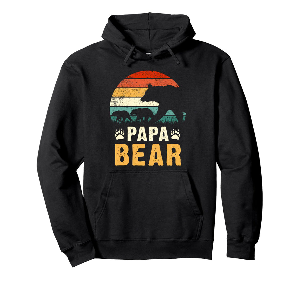 Fathers Day Dad Two Twin Dad Papa Bear Hoodie - Graphic Print for Adults - T-Shirt, Sweatshirt, Hoodie