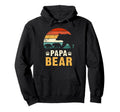 Fathers Day Dad Two Twin Dad Papa Bear Hoodie - Graphic Print for Adults - T-Shirt, Sweatshirt, Hoodie