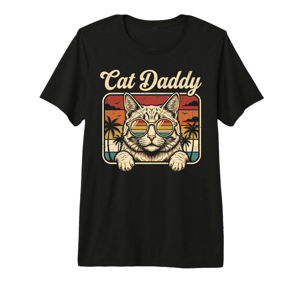 Cat Daddy Sunglasses Cat Dad Papa Tri T-Shirt - Minimalist Print Men Women - T-Shirt, Sweatshirt, Hoodie