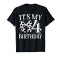 Its My Four 4Th Birthday Soccer Bday T-Shirt - Custom Art Print for Adults - T-Shirt, Sweatshirt, Hoodie