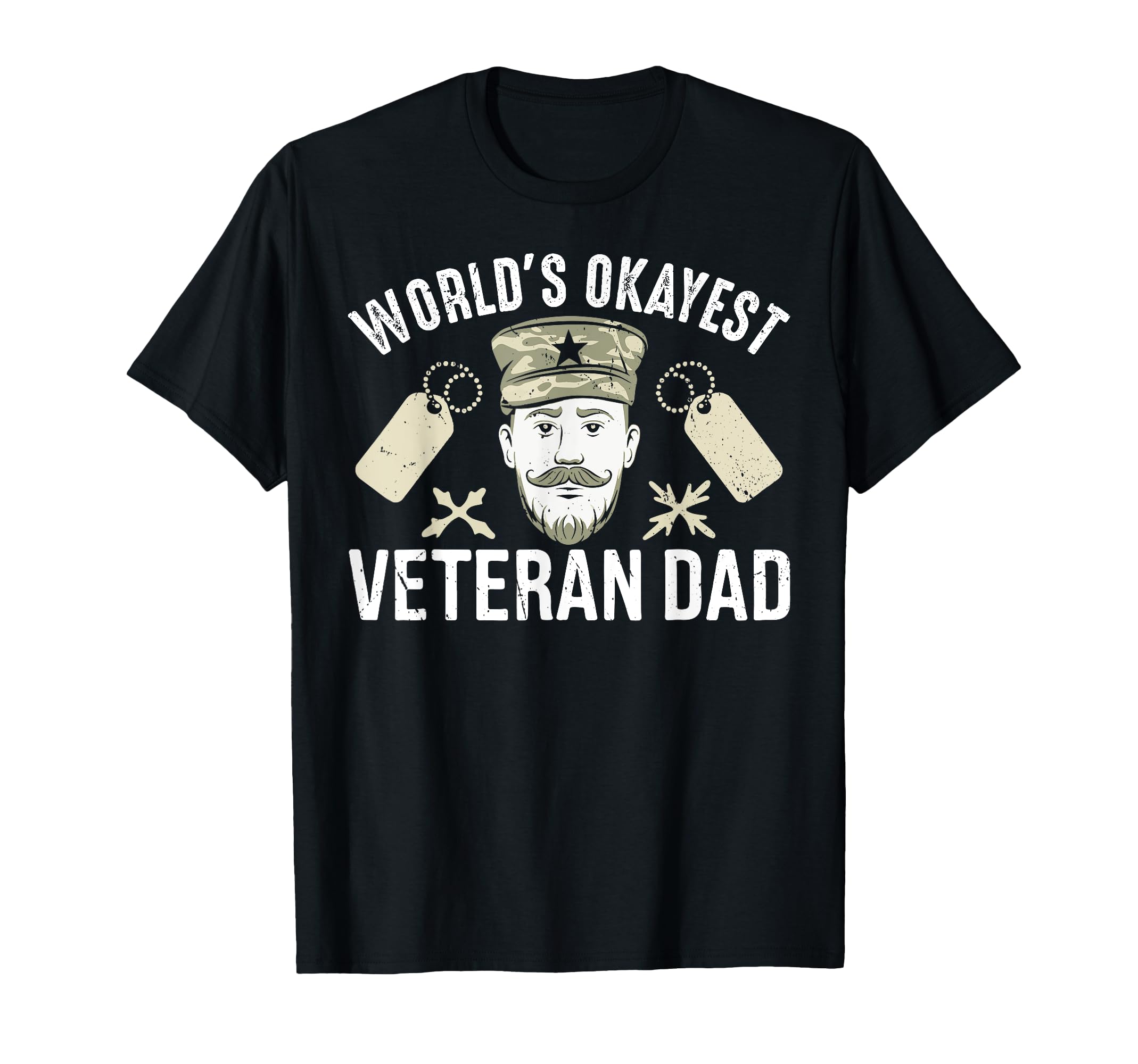 Worlds Okayest Veteran Dad T-Shirt - Aesthetic Graphic Unisex - T-Shirt, Sweatshirt, Hoodie