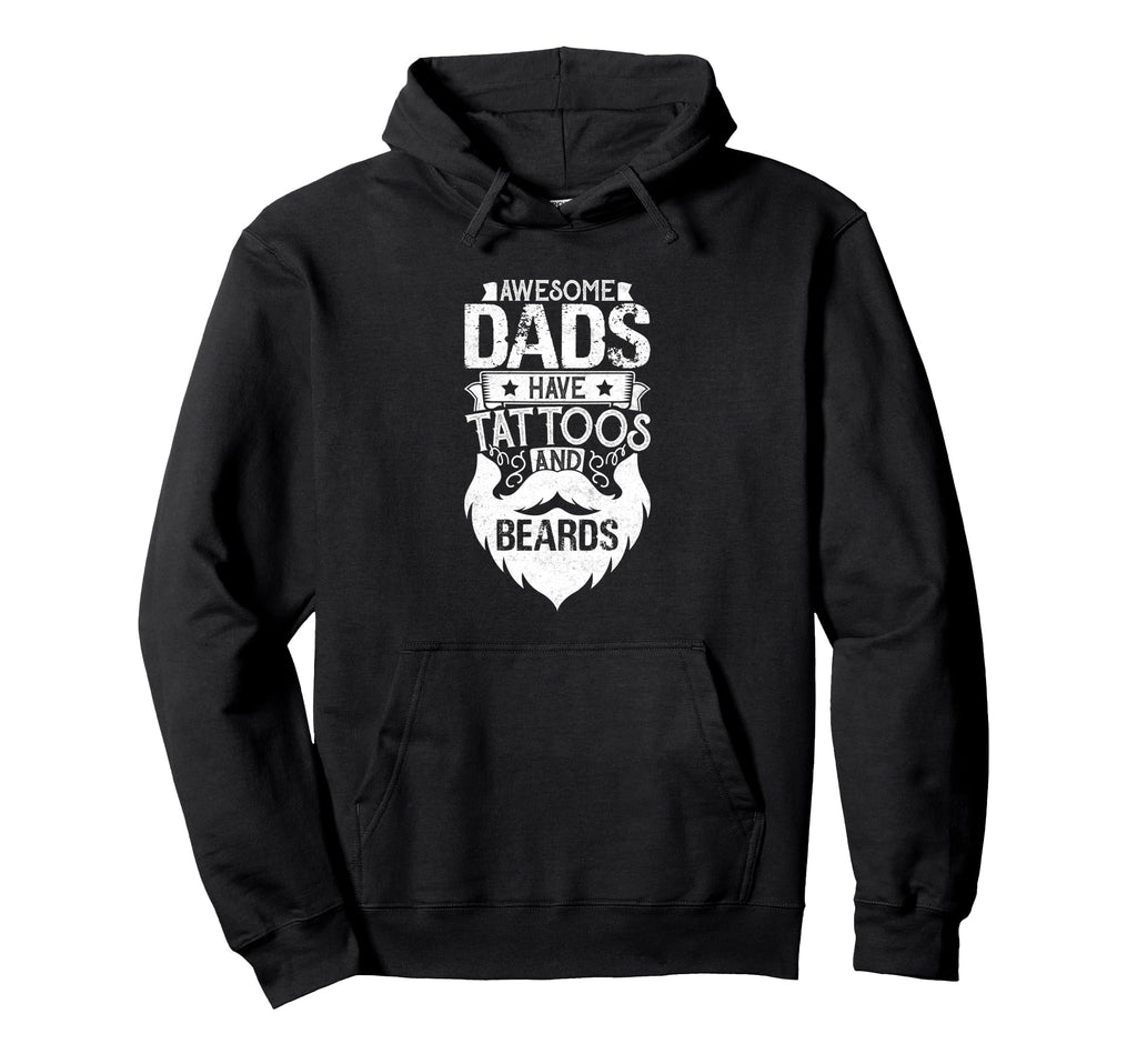 Best Dad Fathers Day Tattoos Beards Hoodie - Minimalist Print Men Women - T-Shirt, Sweatshirt, Hoodie