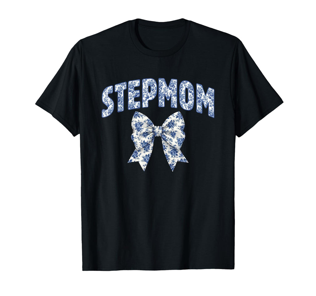 Stepmom Coquette Toile Blue Bow Floral T-Shirt - Novelty Apparel Men Women - T-Shirt, Sweatshirt, Hoodie