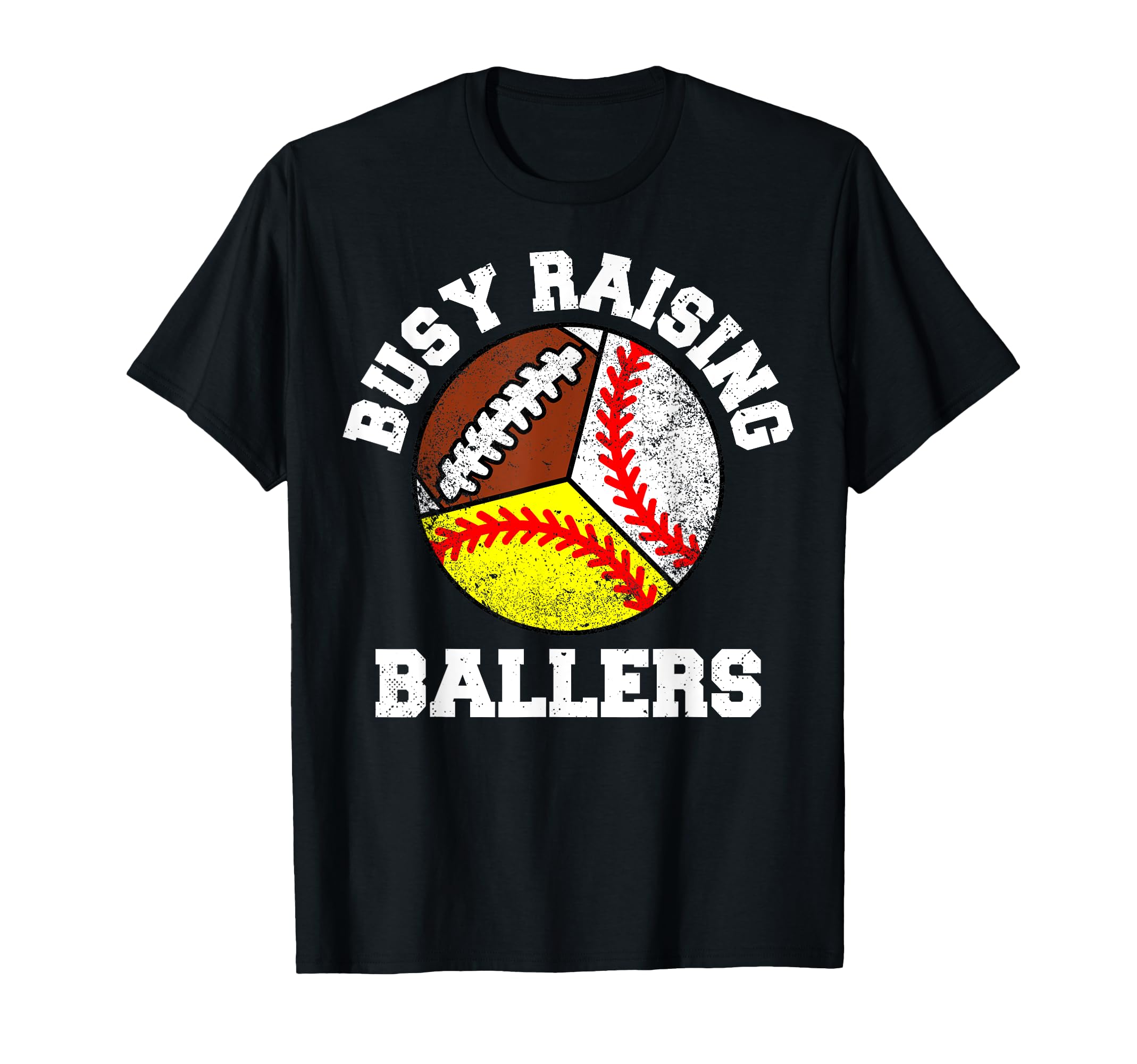 Busy Raising Ballers Funny Baseball T-Shirt - Minimalist Print Unisex - T-Shirt, Sweatshirt, Hoodie