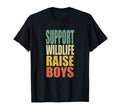 Funny Support Wildlife Raise Parent Mom T-Shirt - Minimalist Print Unisex - T-Shirt, Sweatshirt, Hoodie
