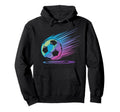 Colorful Soccer Silhouette Soccer Player Hoodie - Graphic Print Men Women - T-Shirt, Sweatshirt, Hoodie