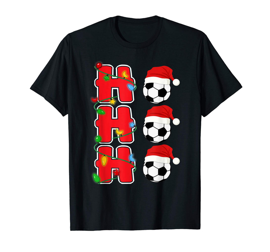 Ho Ho Ho Santa Soccer Ball Gift T-Shirt - Streetwear Style for Adults - T-Shirt, Sweatshirt, Hoodie