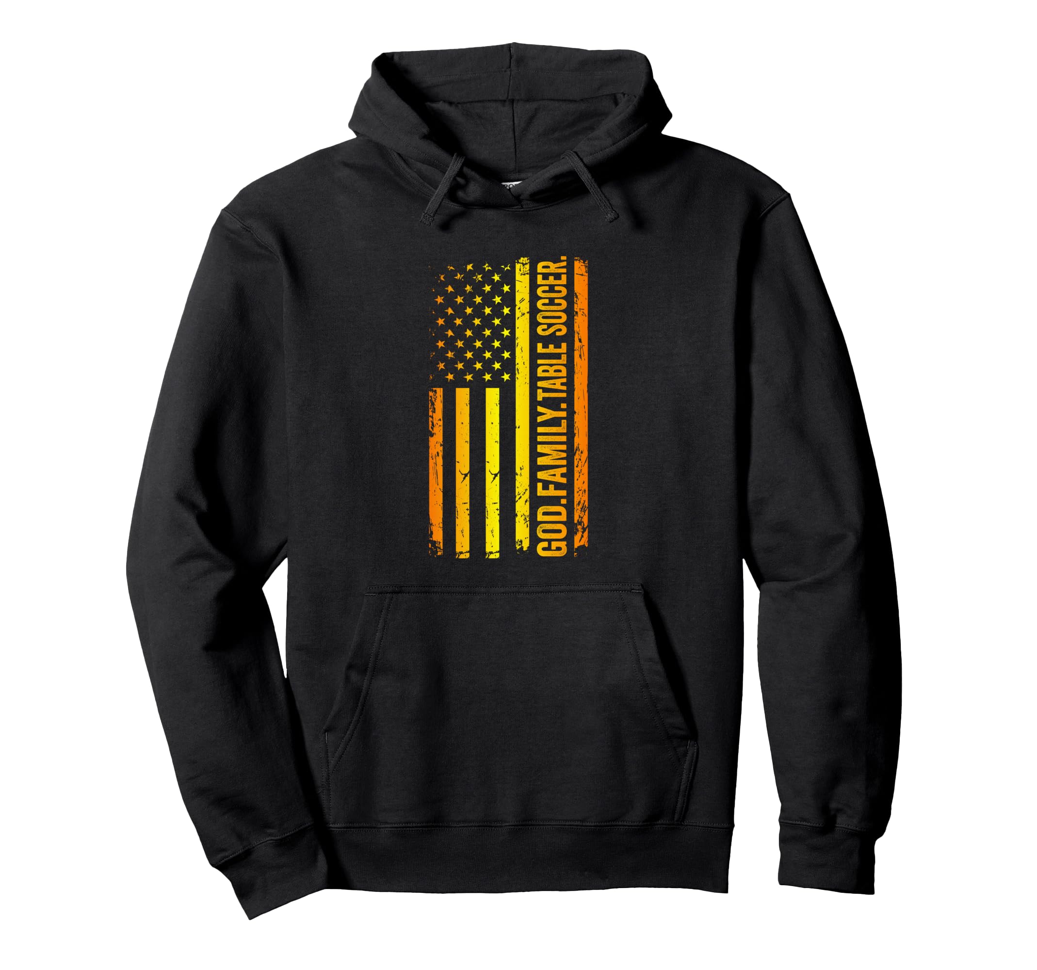 God Family Table Soccer Us American Flag Hoodie - Graphic Print Unisex - T-Shirt, Sweatshirt, Hoodie
