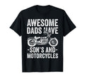 Awesome Dads Have Sons And Motorcycle T-Shirt - Aesthetic Graphic Unisex - T-Shirt, Sweatshirt, Hoodie
