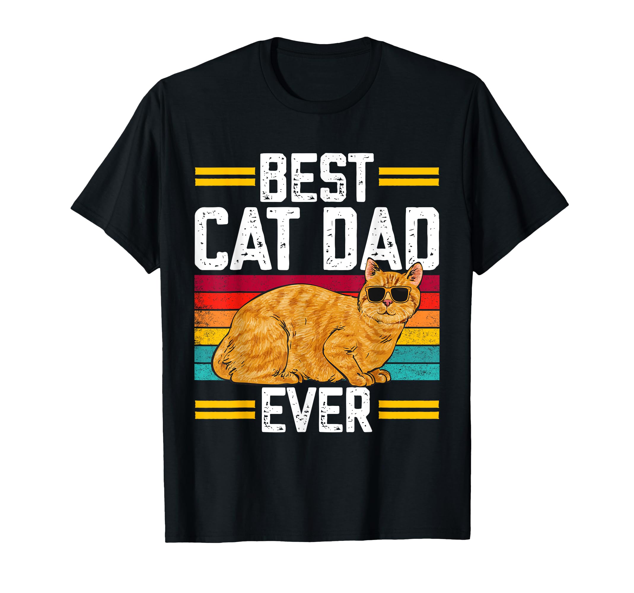 Orange Cat Best Cat Dad Ever Orange Tabby T-Shirt - Unique Graphic Unisex - T-Shirt, Sweatshirt, Hoodie