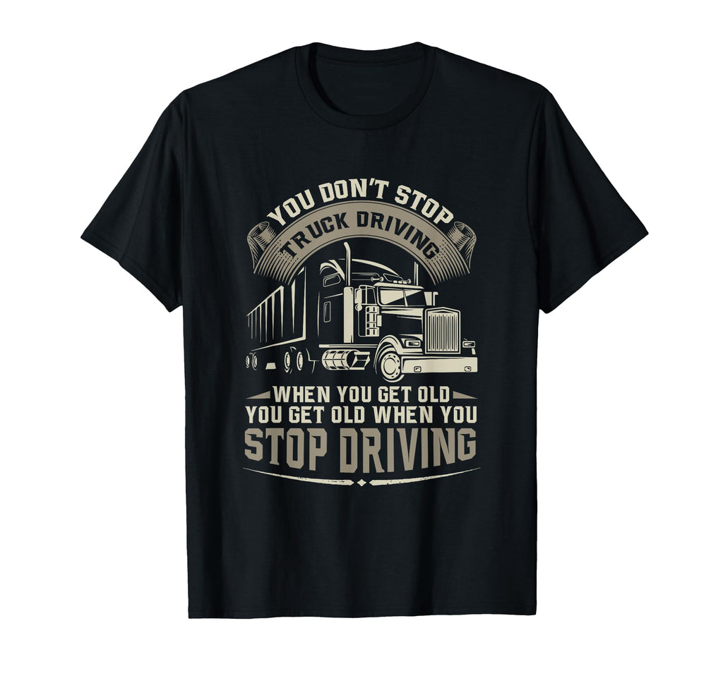 Trucker Truck Driving Gift Truck Lover T-Shirt - Custom Art Print Unisex - T-Shirt, Sweatshirt, Hoodie