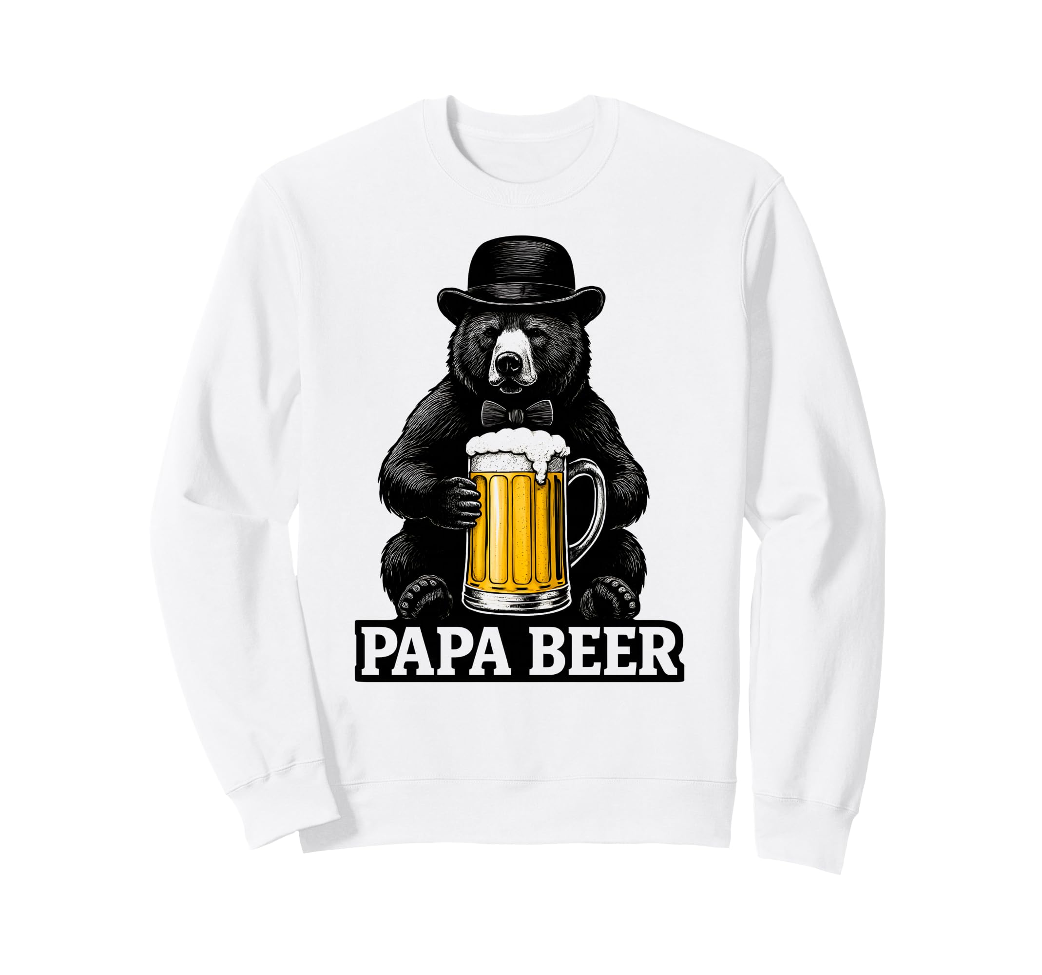 Papa Beer Funny Dad Bear Drinking Sweatshirt - Unique Graphic Men Women - T-Shirt, Sweatshirt, Hoodie