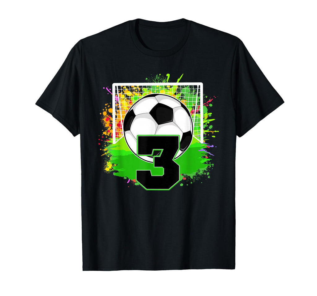 3Rd Birthday Soccer 3 Year Old Soccer T-Shirt - Minimalist Print Men Women - T-Shirt, Sweatshirt, Hoodie