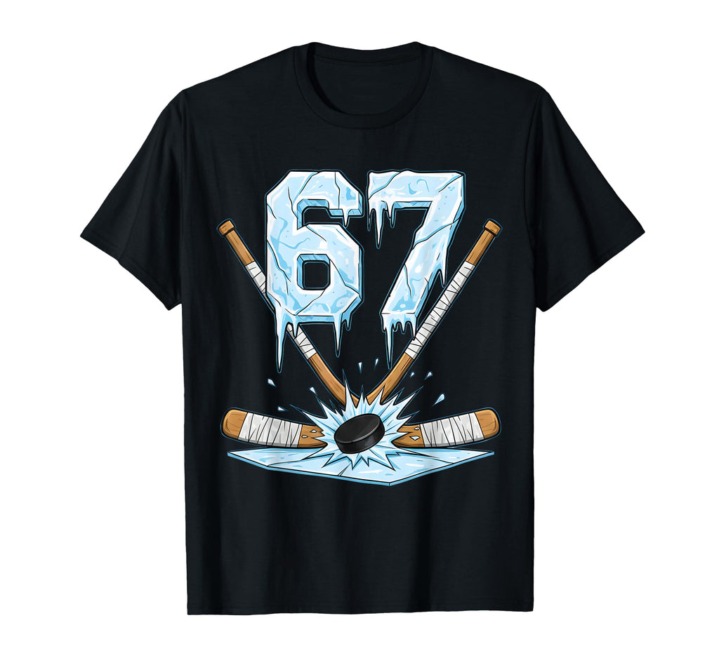 Funny Hockey 67 Meme 6 7 Six Seven Gen T-Shirt - Unique Graphic Men Women - T-Shirt, Sweatshirt, Hoodie
