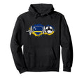 Heartbeat Curacao Flag Soccer Fan Supporter Hoodie - Unique Graphic Unisex - T-Shirt, Sweatshirt, Hoodie