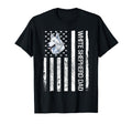 White Shepherd Dad Usa Flag White T-Shirt - Minimalist Print for Adults - T-Shirt, Sweatshirt, Hoodie