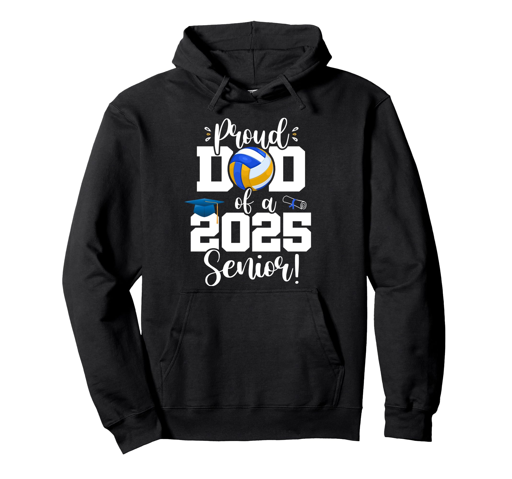 Proud Dad Class 2025 Senior Hoodie - Minimalist Print for Adults - T-Shirt, Sweatshirt, Hoodie