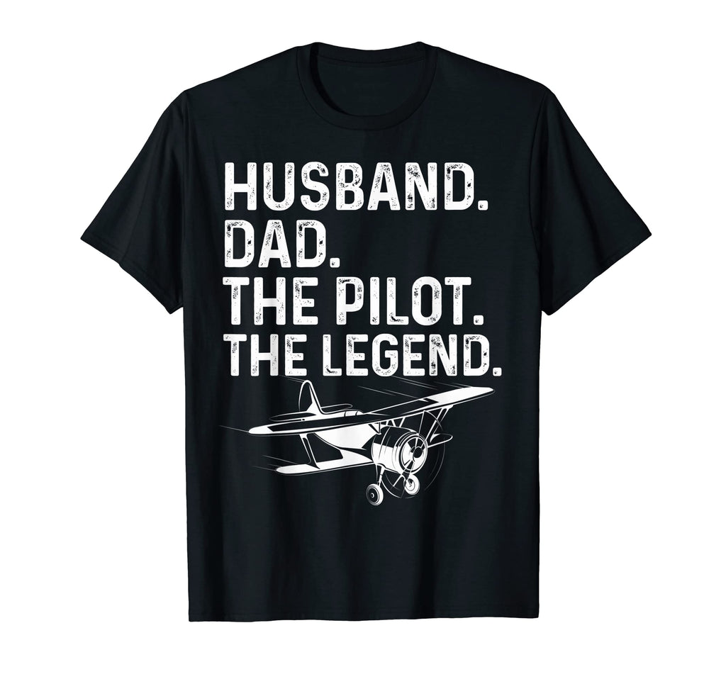 Mens Husband Dad Pilot Legend Funny T-Shirt - Novelty Apparel Men Women - T-Shirt, Sweatshirt, Hoodie