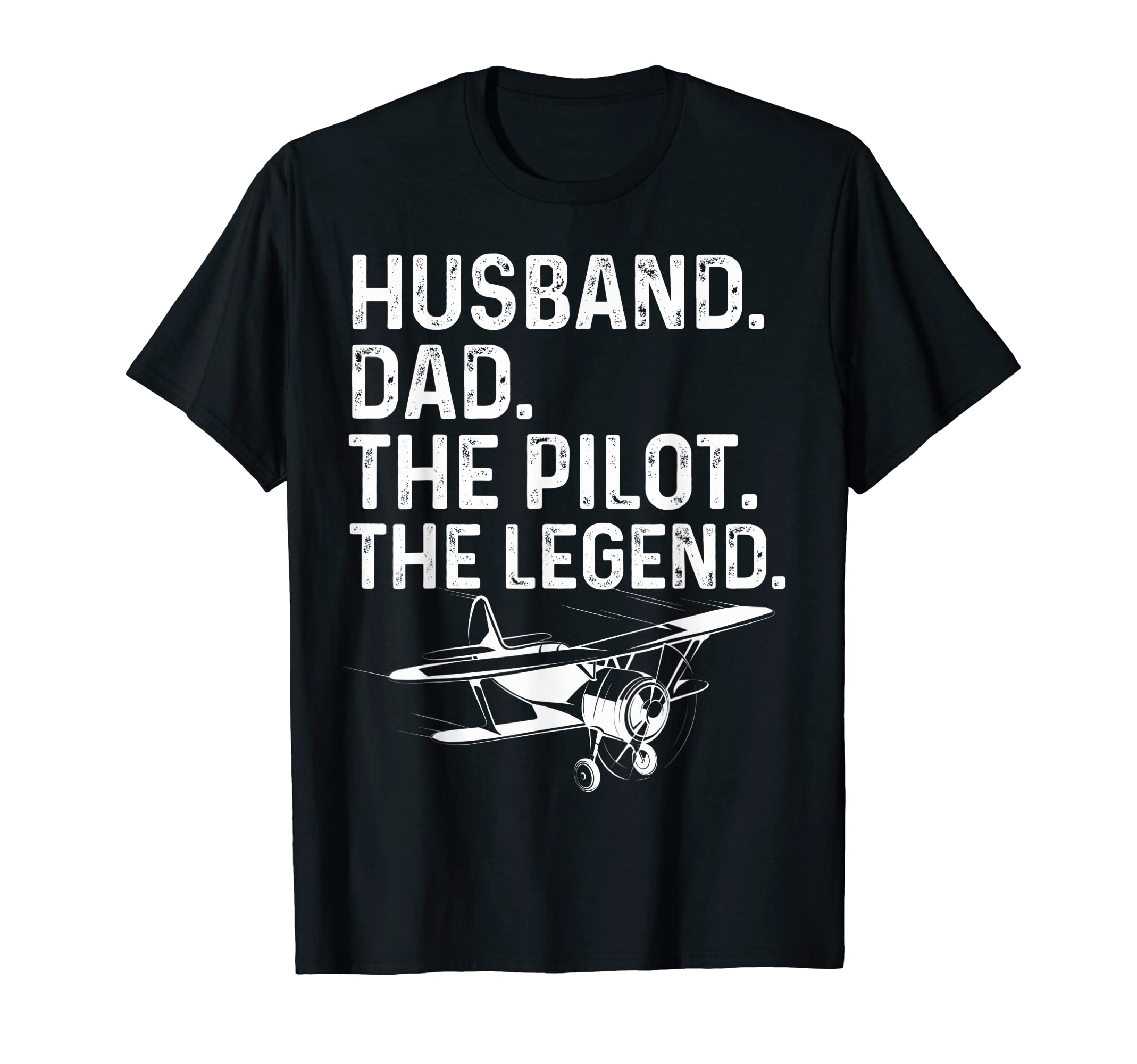 Mens Husband Dad Pilot Legend Funny T-Shirt - Novelty Apparel Men Women - T-Shirt, Sweatshirt, Hoodie