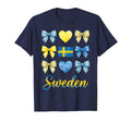 Coquette Bow Swedish Flag Sweden T-Shirt - Custom Art Print for Adults - T-Shirt, Sweatshirt, Hoodie