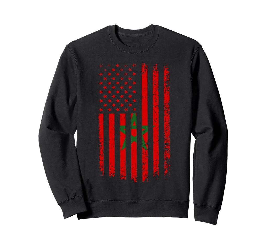 Moorish American Morocco Flag Moroccan Sweatshirt - Graphic Print Unisex - T-Shirt, Sweatshirt, Hoodie