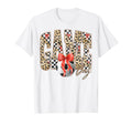 Leopard Checkered Game Day Soccer Coquette T-Shirt - Unique Graphic Unisex - T-Shirt, Sweatshirt, Hoodie