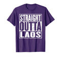 Straight Outta Laos Distressed T-Shirt - Minimalist Print Men Women - T-Shirt, Sweatshirt, Hoodie