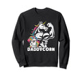 Daddycorn Unicorn Dad Father Sweatshirt - Minimalist Print for Adults - T-Shirt, Sweatshirt, Hoodie