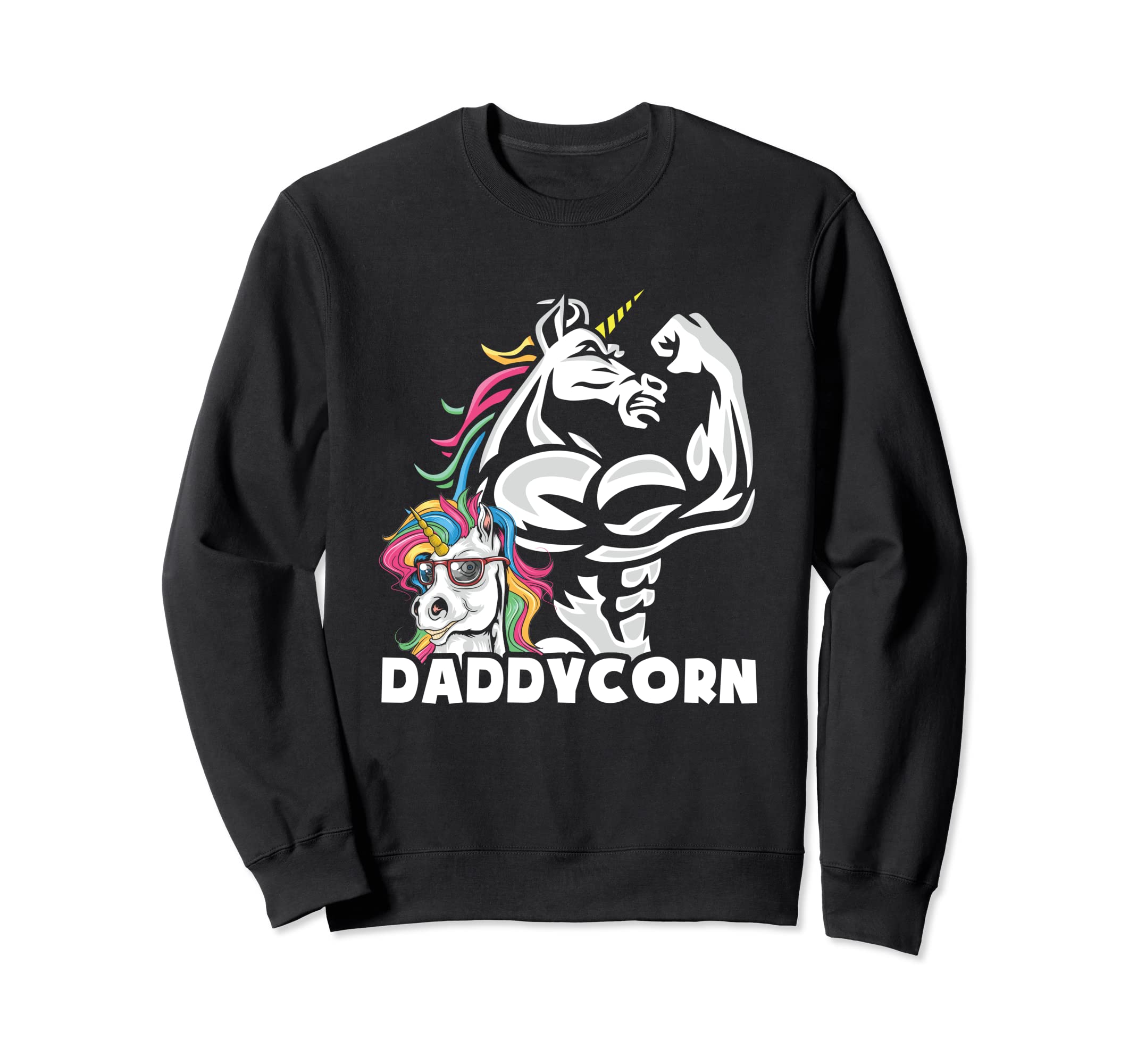Daddycorn Unicorn Dad Father Sweatshirt - Minimalist Print for Adults - T-Shirt, Sweatshirt, Hoodie