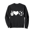 Soccer Peace Love Soccer Player Sweatshirt - Unique Graphic Men Women - T-Shirt, Sweatshirt, Hoodie