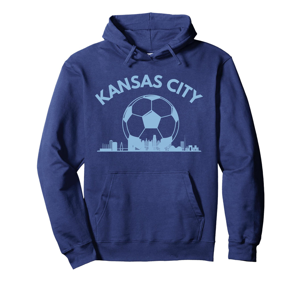 Kansas City Soccer Skyline Hoodie - Aesthetic Graphic Unisex - T-Shirt, Sweatshirt, Hoodie