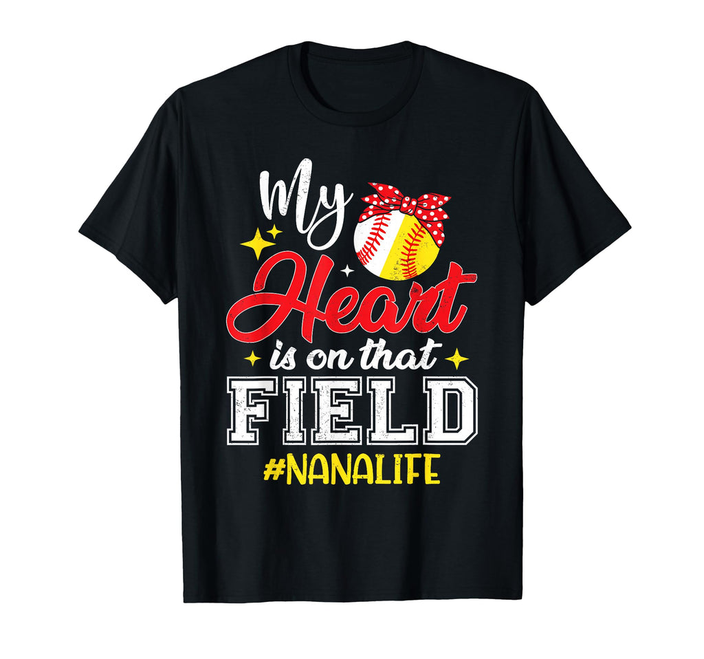 My Heart Is That Field Softball T-Shirt - Graphic Print for Adults - T-Shirt, Sweatshirt, Hoodie
