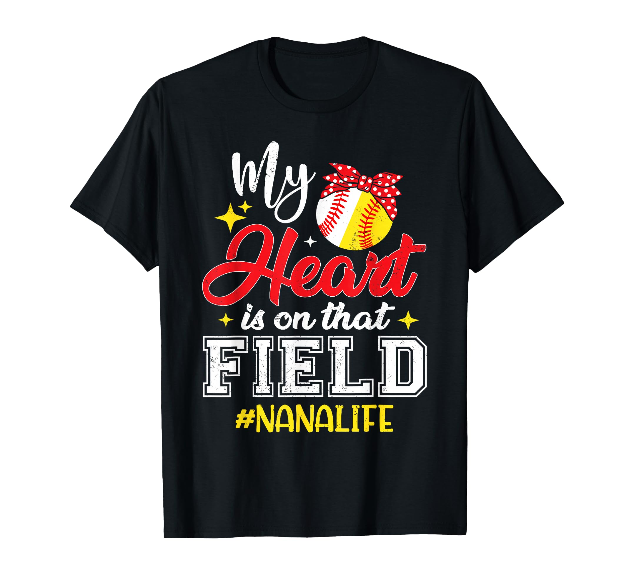 My Heart Is That Field Softball T-Shirt - Graphic Print for Adults - T-Shirt, Sweatshirt, Hoodie