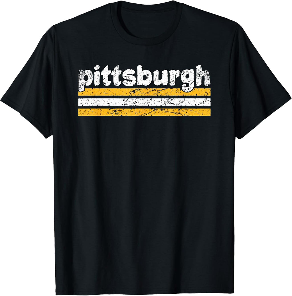 Pittsburgh Pennsylvania Three Stripe Vintage - Adult & Kids T-Shirts, Sweatshirts & Hoodies apparel design preview 1