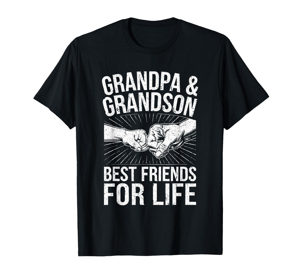 Grandpa And Grandson Best Friends T-Shirt - Casual Everyday Wear Unisex - T-Shirt, Sweatshirt, Hoodie